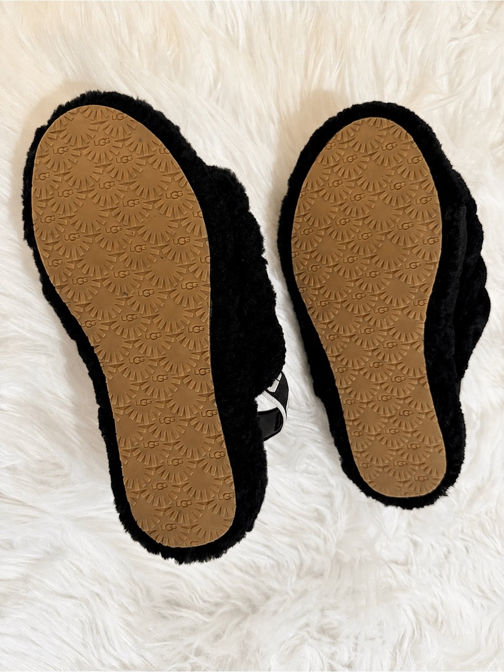 UGG Women’s Fluff Yeah Slide slippers in classic in Black - Picture 6 of 9